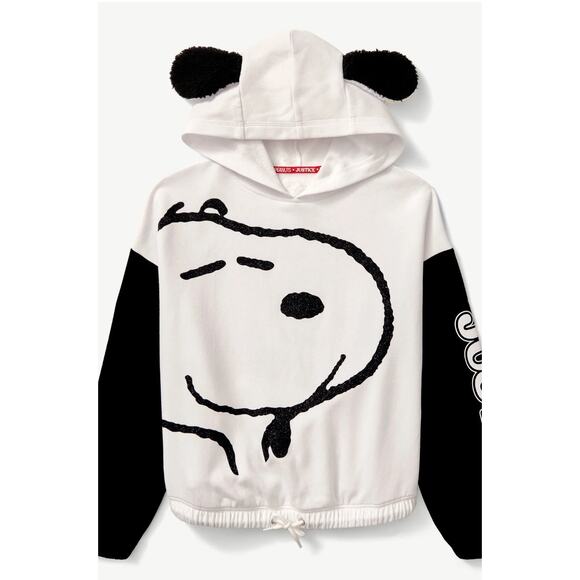 Snoopy Other - NWT - Justice Girls Snoopy Cinch Hem Hoodie with Ears XL